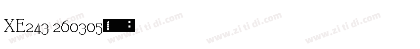 XE243 260305字体转换 XE243 260305字体转换